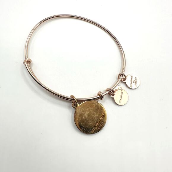 Alex and Ani Mind Over Matter Rose Gold Bangle - Picture 3 of 5
